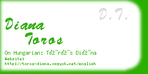 diana toros business card